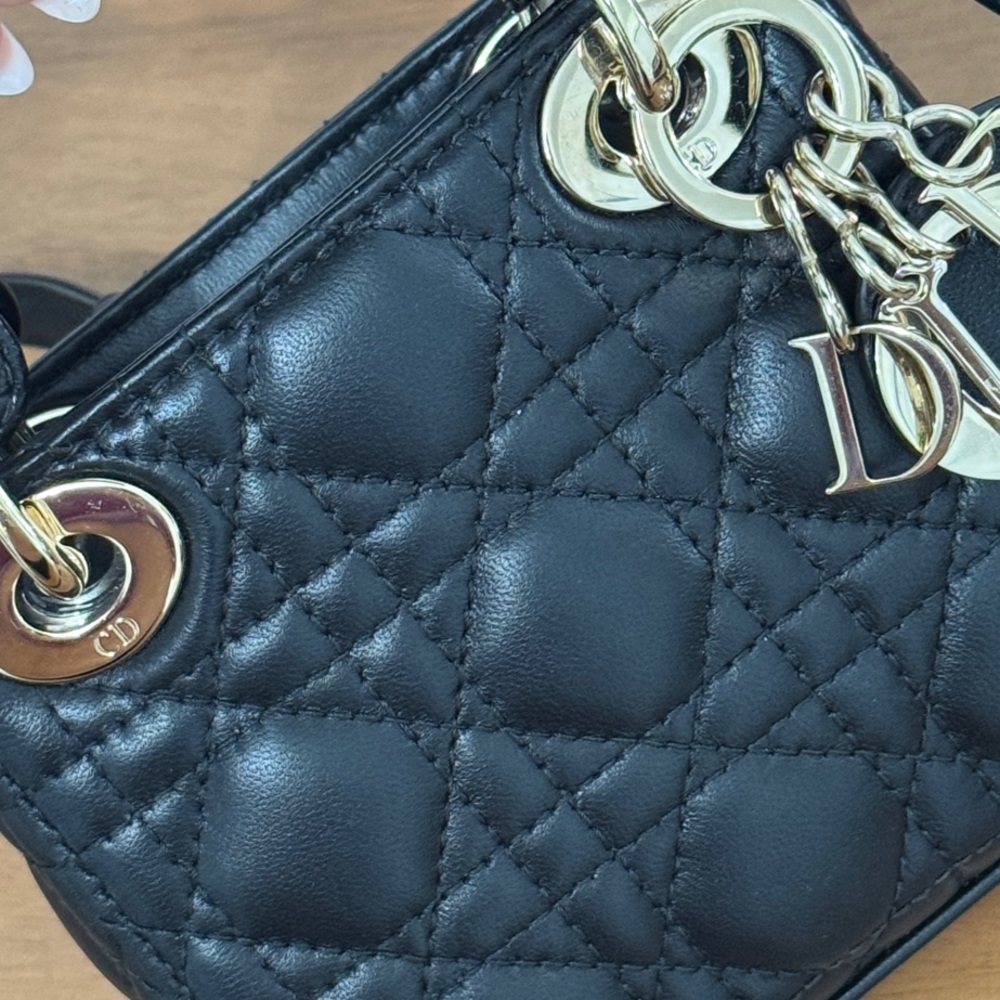Dior Black Micro lady Dior Bag with Gold Hardware - Picture 8 of 8